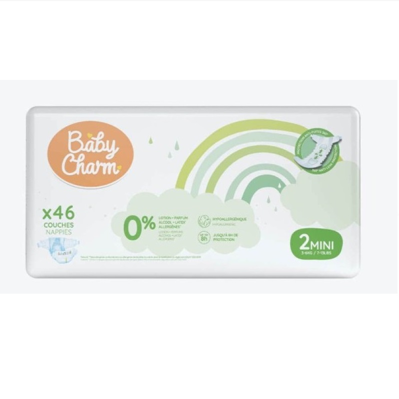 Couche scratch 3/6 kg - Par 46 BabyCharm flex mini