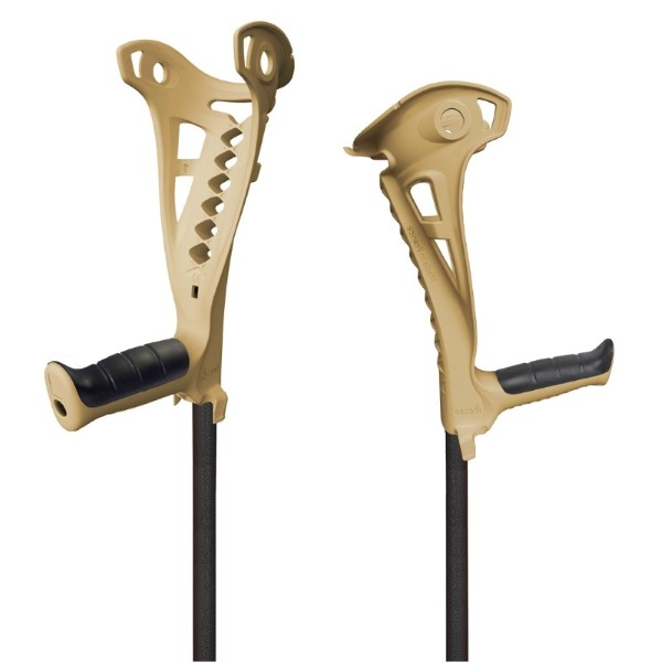 Canne anglaise safe walk beige - la paire