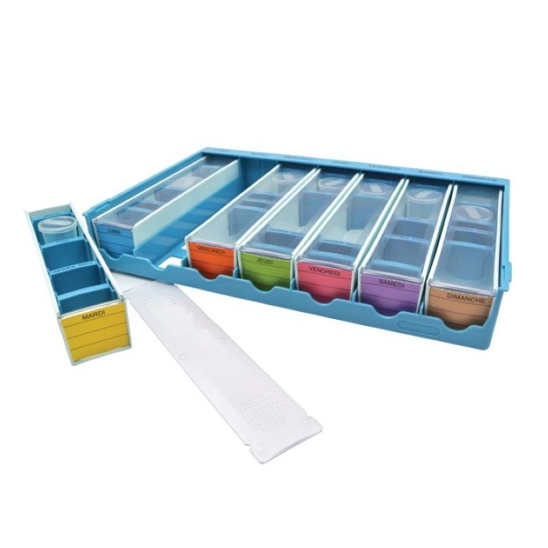 Pilulier hospitalier modulable semainier