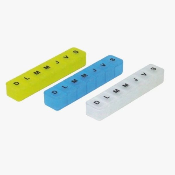 Pilulier semainier 7 cases petit modele L.11 x P.2,3 x H.1,7